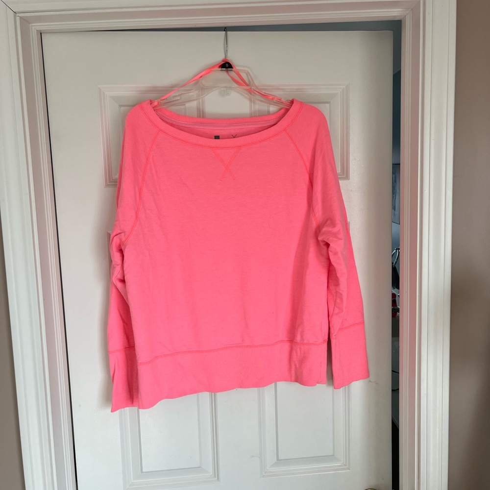 Pink wide neck sweatshirt